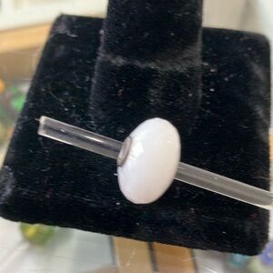 Trollbeads milky quartz bead